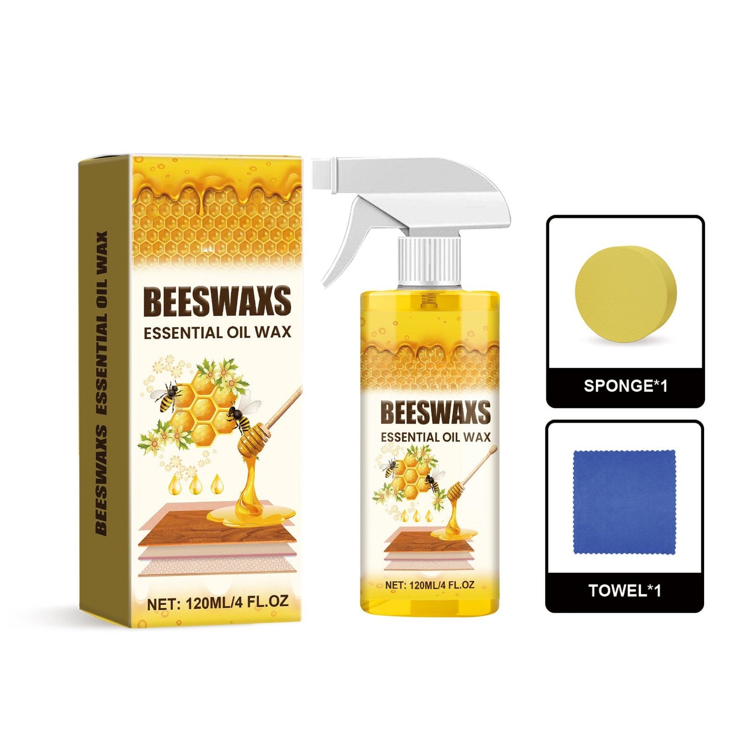 Beeswax Wood Polish Spray (120ml) – Natural Shine & Protection